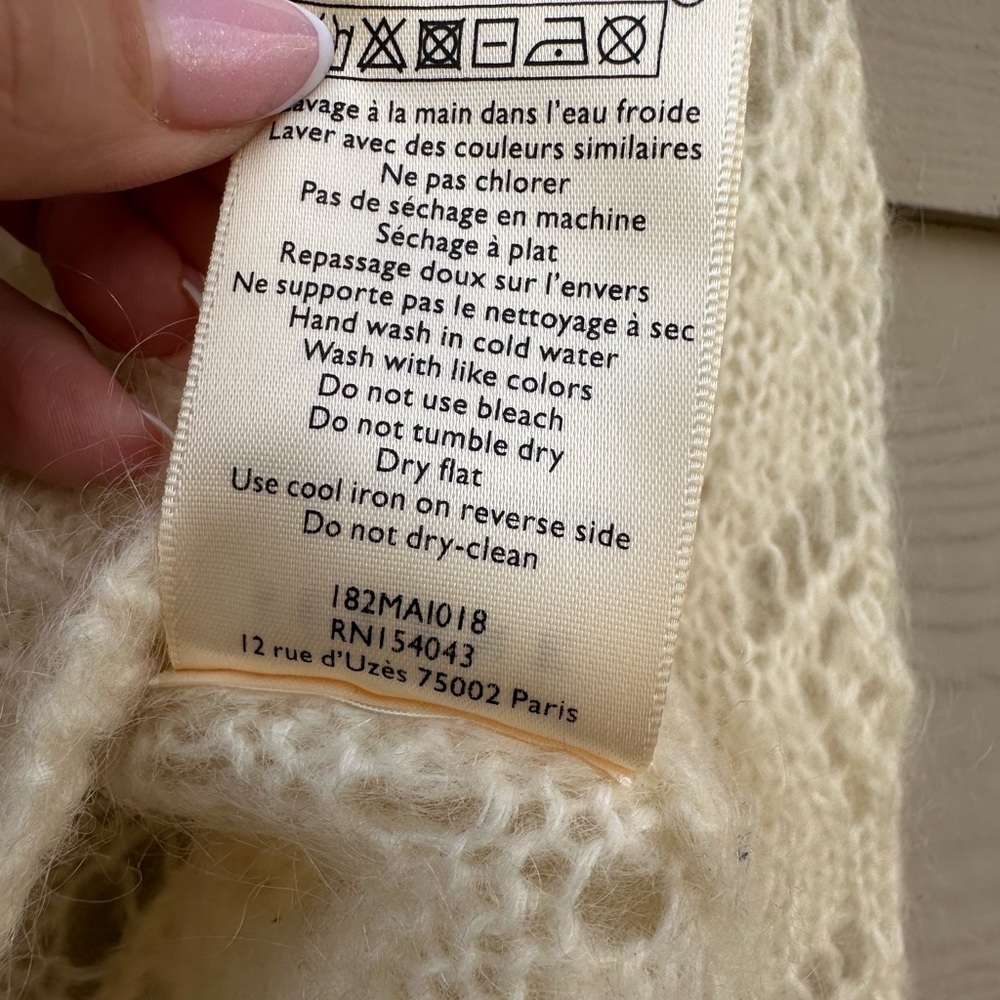 La Maille Sezane Paris Wool and Kid Mohair Cardigan - Picture 9 of 10
